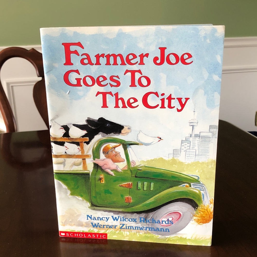 Scholastic Farmer Joe Goes To The City Book with Green Truck